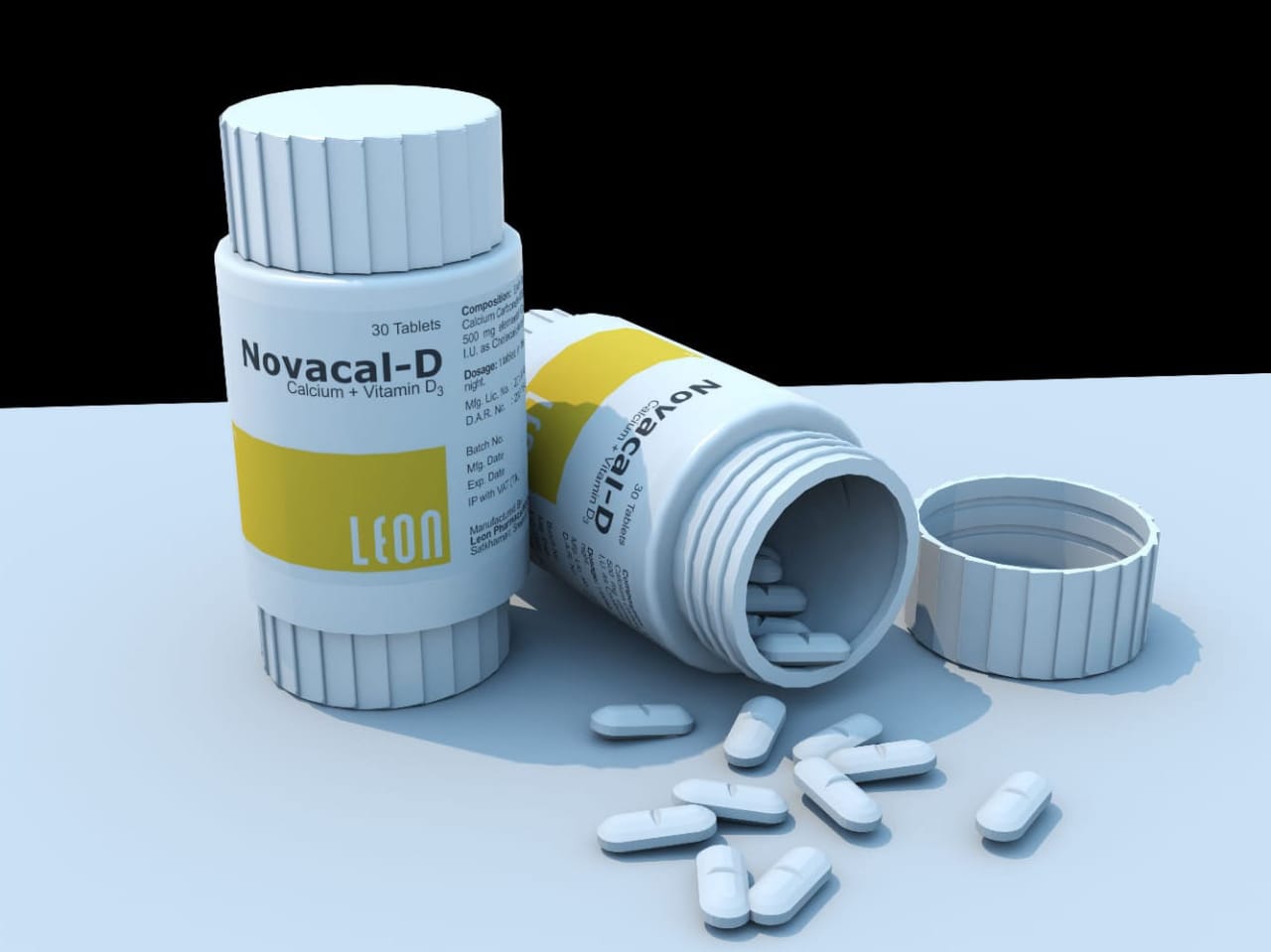 Tablet Novacal-D 500mg+200iu (30pcs) (POT)